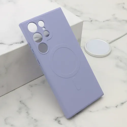 Futrola - maska VELVET TOUCH MagSafe za Samsung Galaxy S23 Ultra ljubicasta (MS).