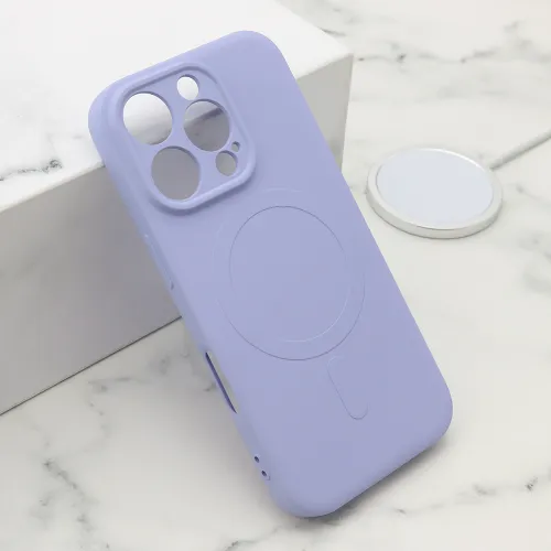 Futrola - maska VELVET TOUCH MagSafe za iPhone 16 Pro (6.3) ljubicasta (MS).