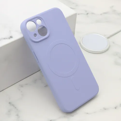 Futrola - maska VELVET TOUCH MagSafe za iPhone 14 (6.1) ljubicasta (MS).