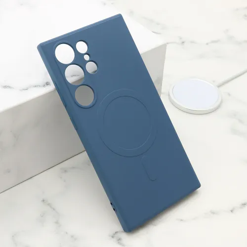 Futrola - maska VELVET TOUCH MagSafe za Samsung S928 Galaxy S24 Ultra 5G plava (MS).