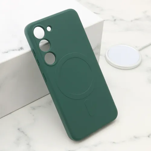 Futrola - maska VELVET TOUCH MagSafe za Samsung S911B Galaxy S23 tamno zelena (MS).