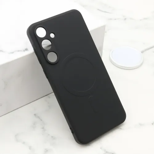 Futrola - maska VELVET TOUCH MagSafe za Samsung A556 Galaxy A55 5G crna (MS).