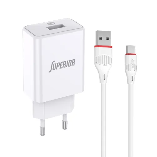 Kucni punjac Superior SU-P101 Fast QC3.0 18W 3A Type C beli (MS).