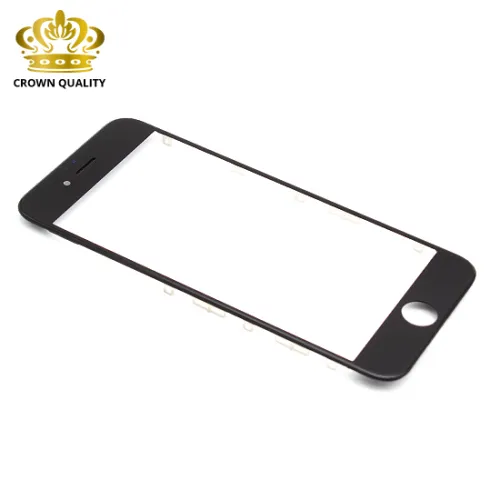 Staklo touchscreen-a za iPhone 6S + frame + OCA stiker (Crown Quality) black (MS).