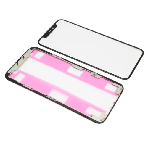 Staklo touchscreen-a za iPhone 11 Pro + frame + OCA stiker black (MS).