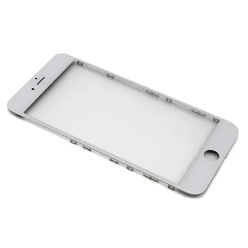 Staklo touchscreen-a za iPhone 6S PLUS + frame + OCA stiker (Crown Quality) white (MS).