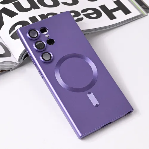 Futrola - maska Magsafe Chrome za Samsung S928B Galaxy S24 Ultra ljubicasta.