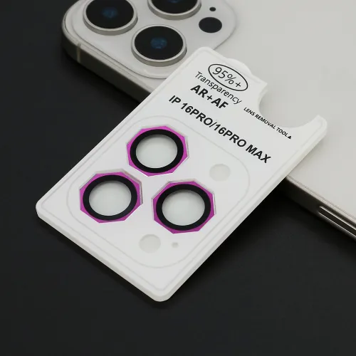 Zastita za kameru OCTAGON za iPhone 16 Pro (6.3)/16 Pro Max (6.9) crvena (MS).