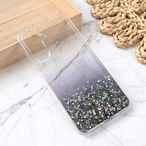 Silikonska futrola - maska Glitter za Samsung A566 Galaxy A56 5G crna.
