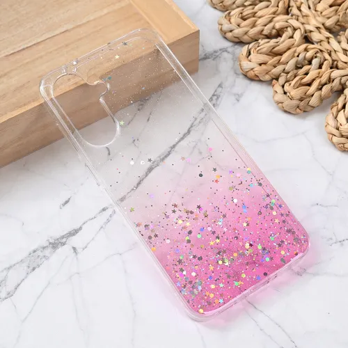 Silikonska futrola - maska Glitter za Samsung A366 Galaxy A36 5G roze.