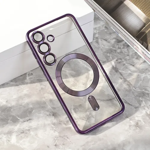 Futrola - maska Magsafe Lux za Samsung S931 Galaxy S25 ljubicasta.