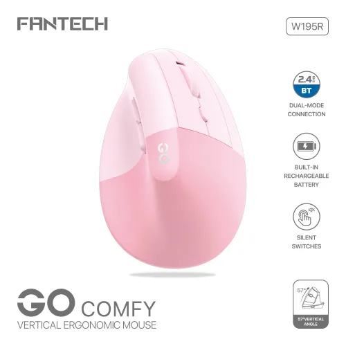 Mis Wireless Fantech W195R GO comfy pink.