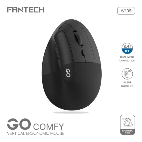 Mis Wireless Fantech W195 GO comfy crni.