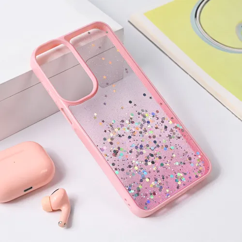 Futrola - maska Frame Glitter za Samsung A165F Galaxy A16 roze.