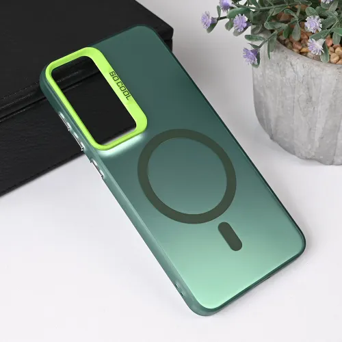 Futrola - maska Magsafe Clear za Samsung S936 Galaxy S25 Plus zelena.