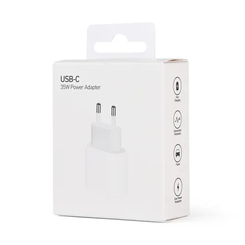 Kucni punjac PD Fast charger 35W za iPhone 15-16 CE beli.