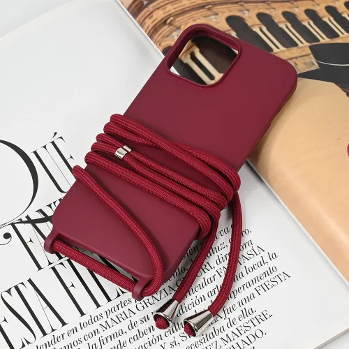 Futrola - maska Crossbody za iPhone 13 Pro Max 6.7 bordo.
