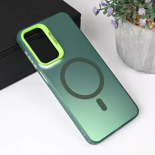 Futrola - maska Magsafe Clear za Samsung A266 Galaxy A26 5G zelena.