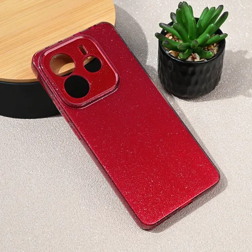 Futrola - maska Sparkle Dust za Xiaomi Redmi Note 14 5G bordo.