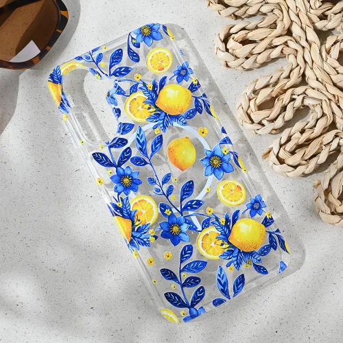 Futrola - maska print Magsafe za Samsung A266 Galaxy A26 5G Mediteran Lemon.