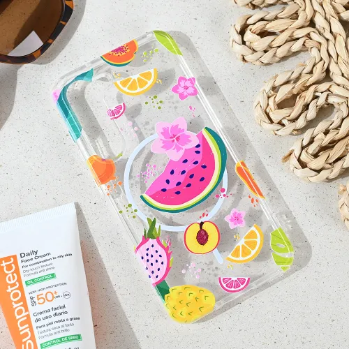 Futrola - maska print Magsafe za Samsung S911B Galaxy S23 Summer Fruits.