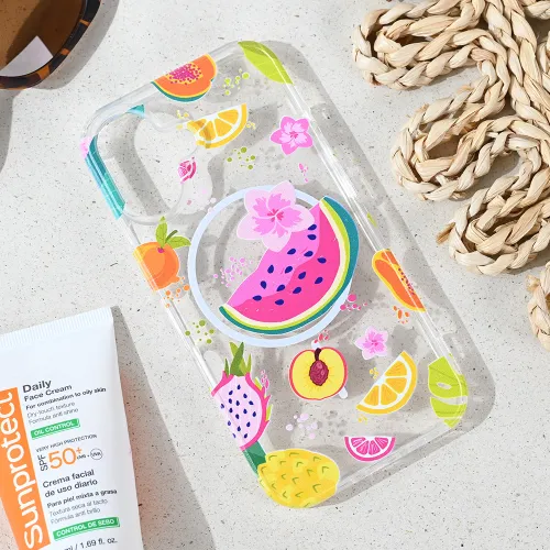 Futrola - maska print Magsafe za iPhone 16 6.1 Summer Fruits.