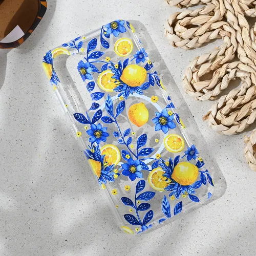 Futrola - maska print Magsafe za Samsung S911B Galaxy S23 Mediteran Lemon.