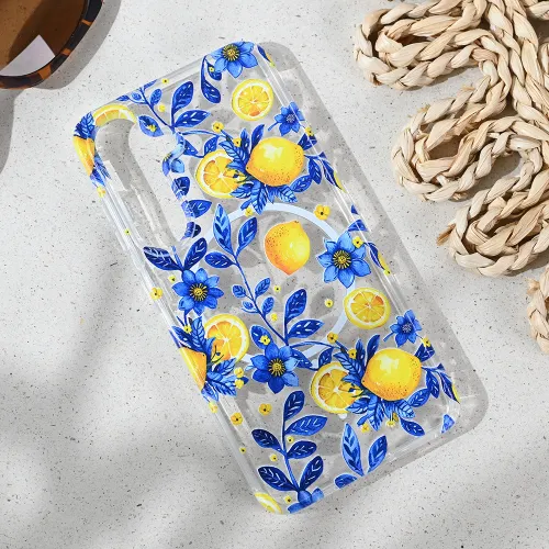 Futrola - maska print Magsafe za Samsung S921B Galaxy S24 Mediteran Lemon.