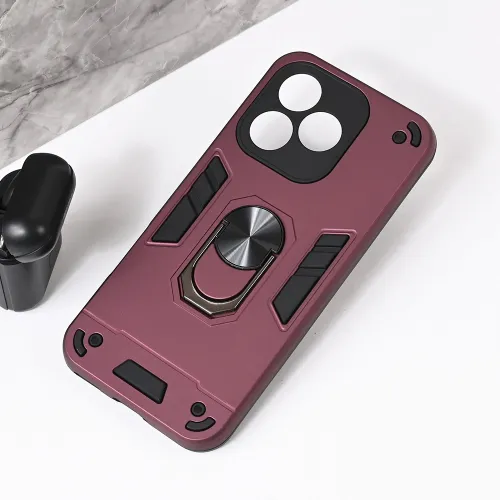 Futrola - maska Hard Ring za Huawei Honor 400 Lite bordo.