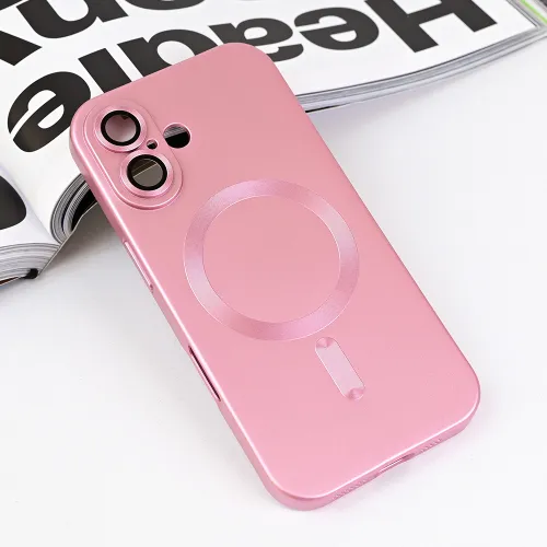 Futrola - maska Magsafe Chrome za iPhone 16 6.1 roze.