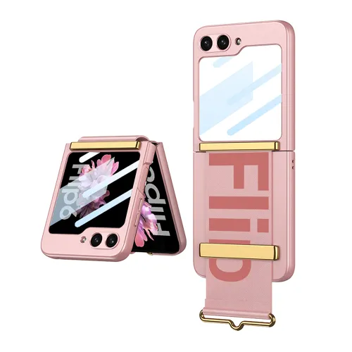 Futrola - maska STRAP CASE za Samsung F741B/F761B Galaxy Z Flip 6 5G/Z Flip 7 FE 5G roze (GKK case) (MS).