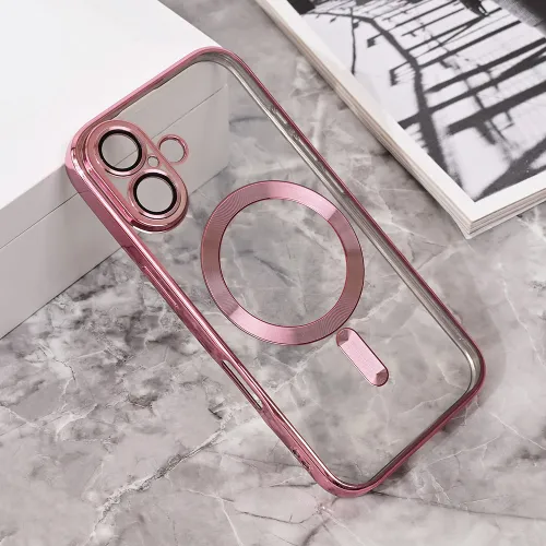 Futrola - maska Magsafe Lux za iPhone 16 6.1 roze.