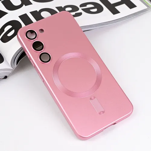 Futrola - maska Magsafe Chrome za Samsung S911B Galaxy S23 5G roze.