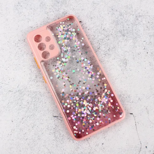Futrola - maska Frame Glitter za Samsung A325 Galaxy A32 4G (EU) roze.