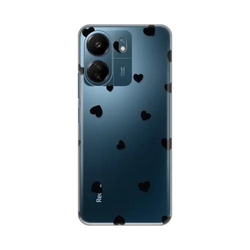 Silikonska futrola - maska print Skin za Xiaomi Redmi 13C Hearts.