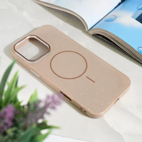 Futrola - maska Magsafe Sparkle Dust za iPhone 16 Pro Max 6.9 zlatna.