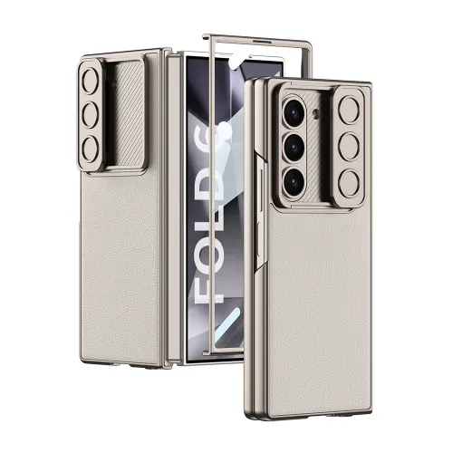 Futrola - maska CAMERA SWIPE za Samsung Galaxy Z Fold 6 5G zlatna (GKK case) (MS).