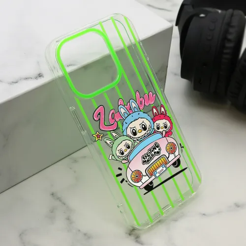 Futrola - maska print PARTY za iPhone 15 Pro (6.1) zelena LBB004 (MS).