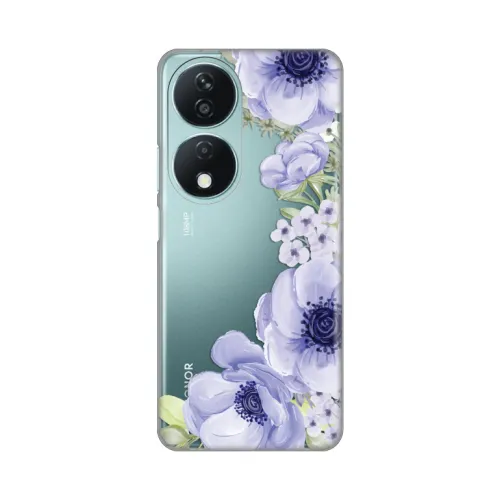 Silikonska futrola - maska print Skin za Huawei Honor X7b Blue Roses.