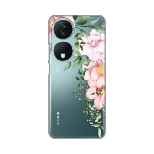 Silikonska futrola - maska print Skin za Huawei Honor X7b Gentle Rose Pattern.