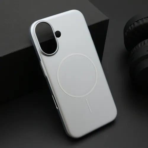 Futrola - maska PURE mat MagSafe za iPhone 16 (6.1) srebrna (MS).