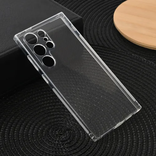 Silikonska futrola - maska Ultra Thin with pluggy za Samsung S928B Galaxy S24 Ultra Transparent.