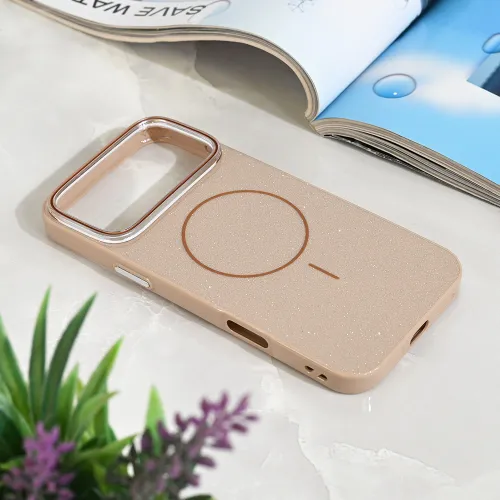 Futrola - maska Magsafe Sparkle Dust za iPhone 17 Pro Max 6.9 zlatna.