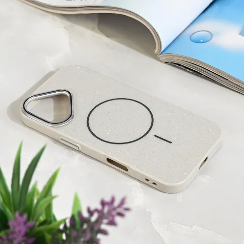 Futrola - maska Magsafe Sparkle Dust za iPhone 17 6.3 srebrna.
