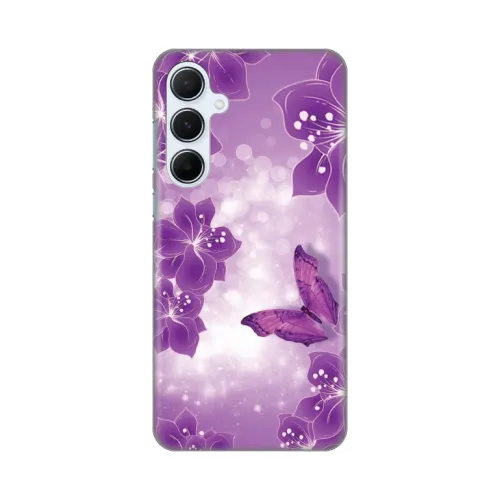 Silikonska futrola - maska print za Samsung A556 Galaxy A55 5G Butterfly And Flowers.