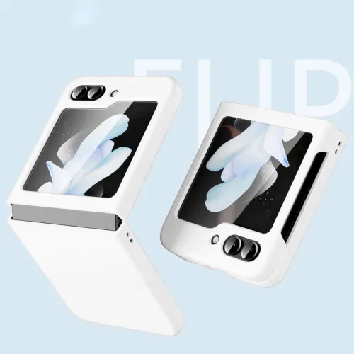 Futrola - maska Elegant Fold za Samsung F741B/F761B Galaxy Z Flip 6/7 FE 5G bela.