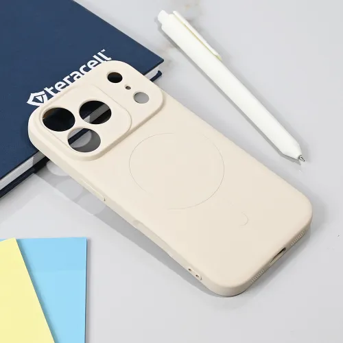 Futrola - maska Teracell Giulietta Magsafe za iPhone 17 Pro 6.3 bela.