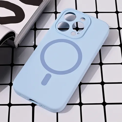 Futrola - maska Magsafe Pure color za iPhone 15 Pro 6.1 svetlo plava.