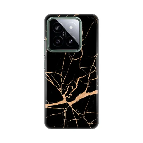 Silikonska futrola - maska print za Xiaomi 14 All Black.