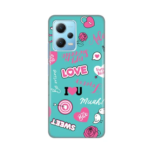 Silikonska futrola - maska print za Xiaomi Redmi Note 12 5G (EU) Love.